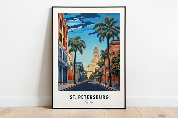 St Petersburg Travel Poster, St Petersburg Florida