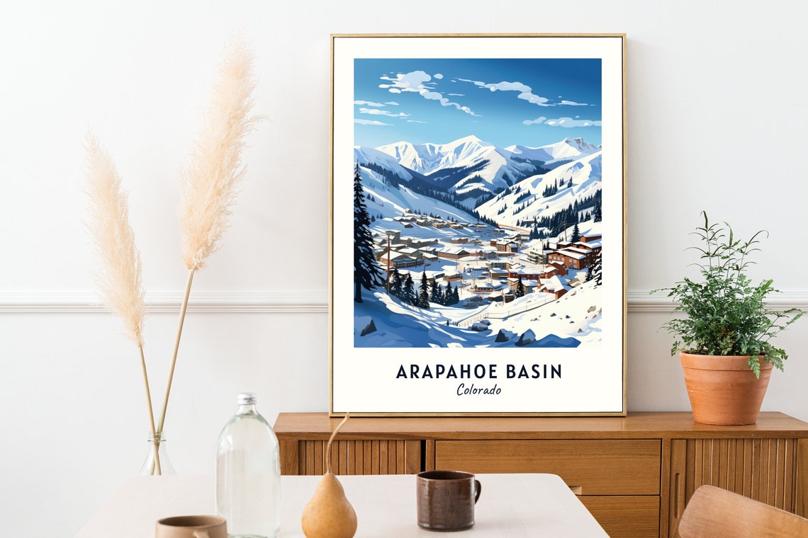 Arapahoe Basin Colorado Wide Valley Panorama Snow Winter Poster - Image 2