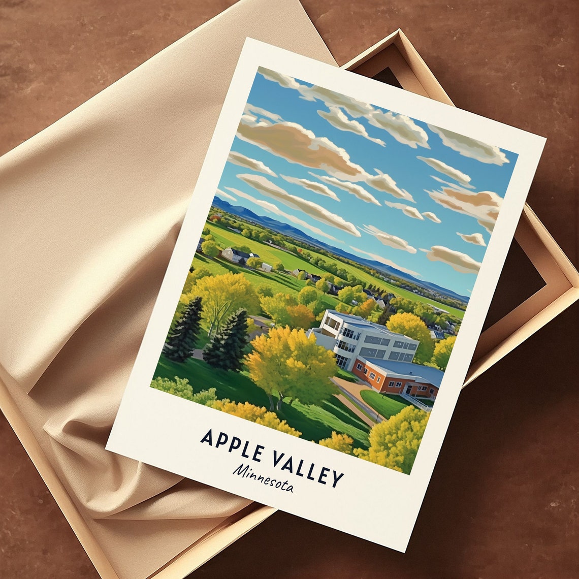 Apple Valley Minnesota Autumn Suburb Valley View Travel Poster - Image 3