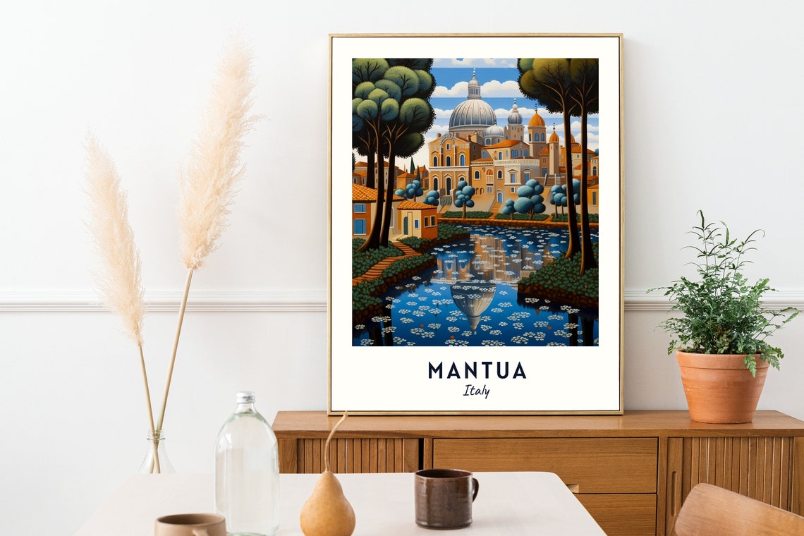 Mantua Travel Print Wall Art Mantua Italy City Print Mantua Travel Gift Mantua City Poster Travel Gift Wedding Gift - Image 2