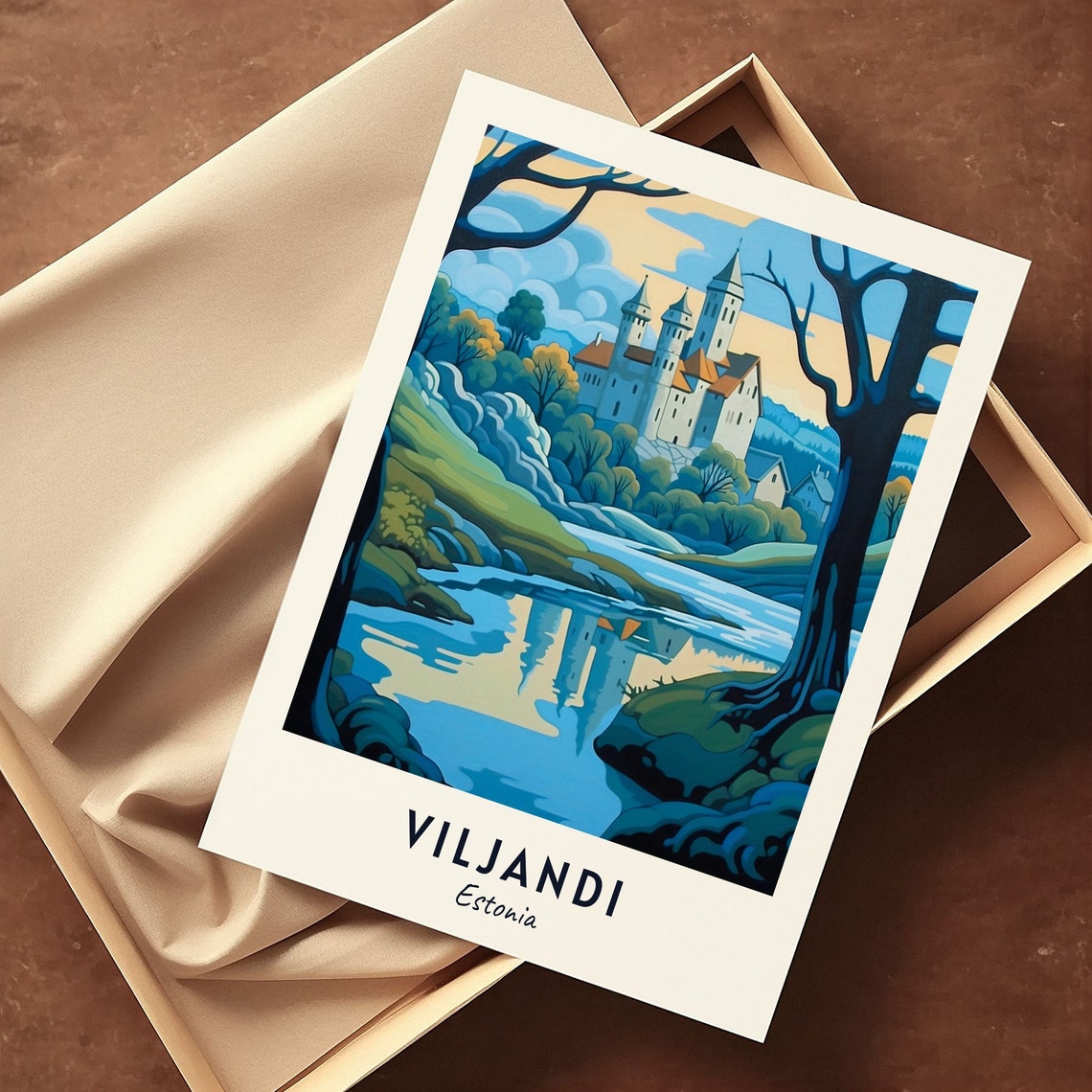 Viljandi Travel Print Wall Art Viljandi Estonia City Print Viljandi Travel Gift Viljandi City Poster Travel Gift - Image 3