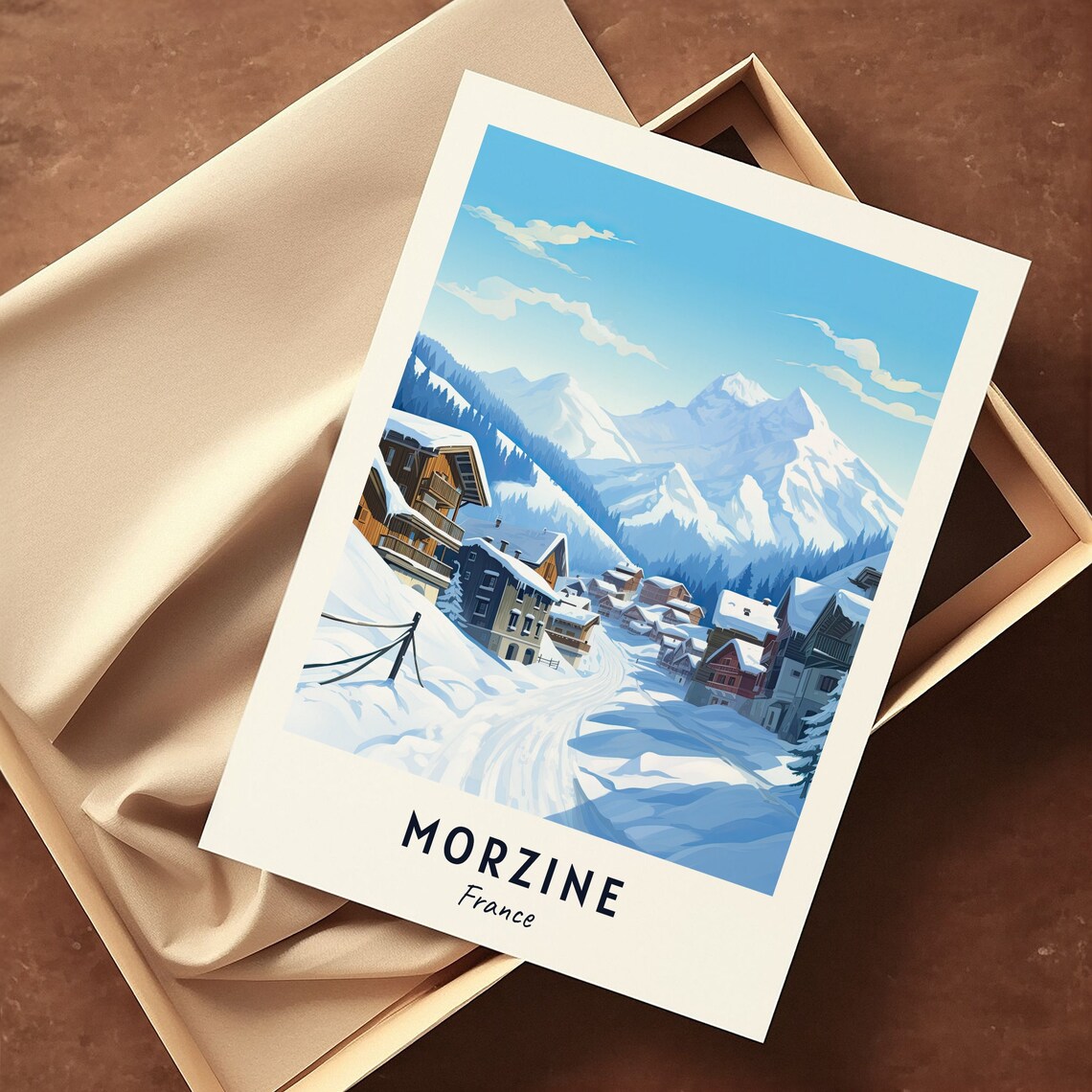 Morzine Travel Poster, France Ski Resort Print - Image 3
