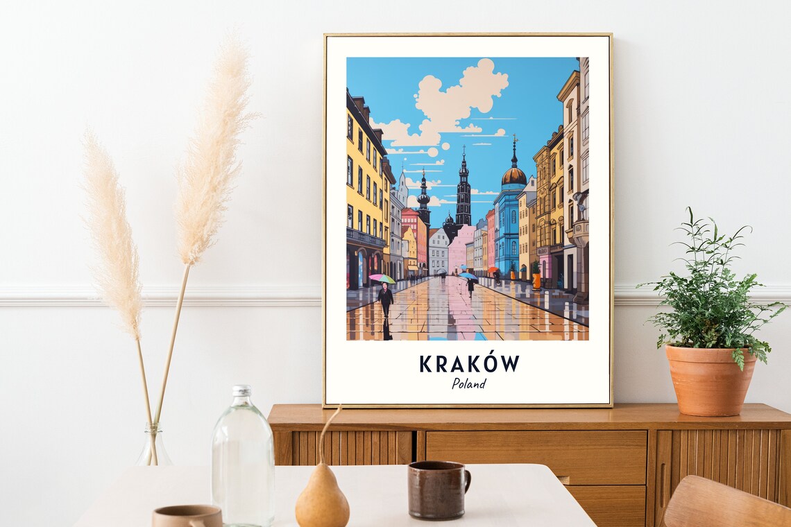 Krakow Poland Travel Poster, City Travel Print - Image 2