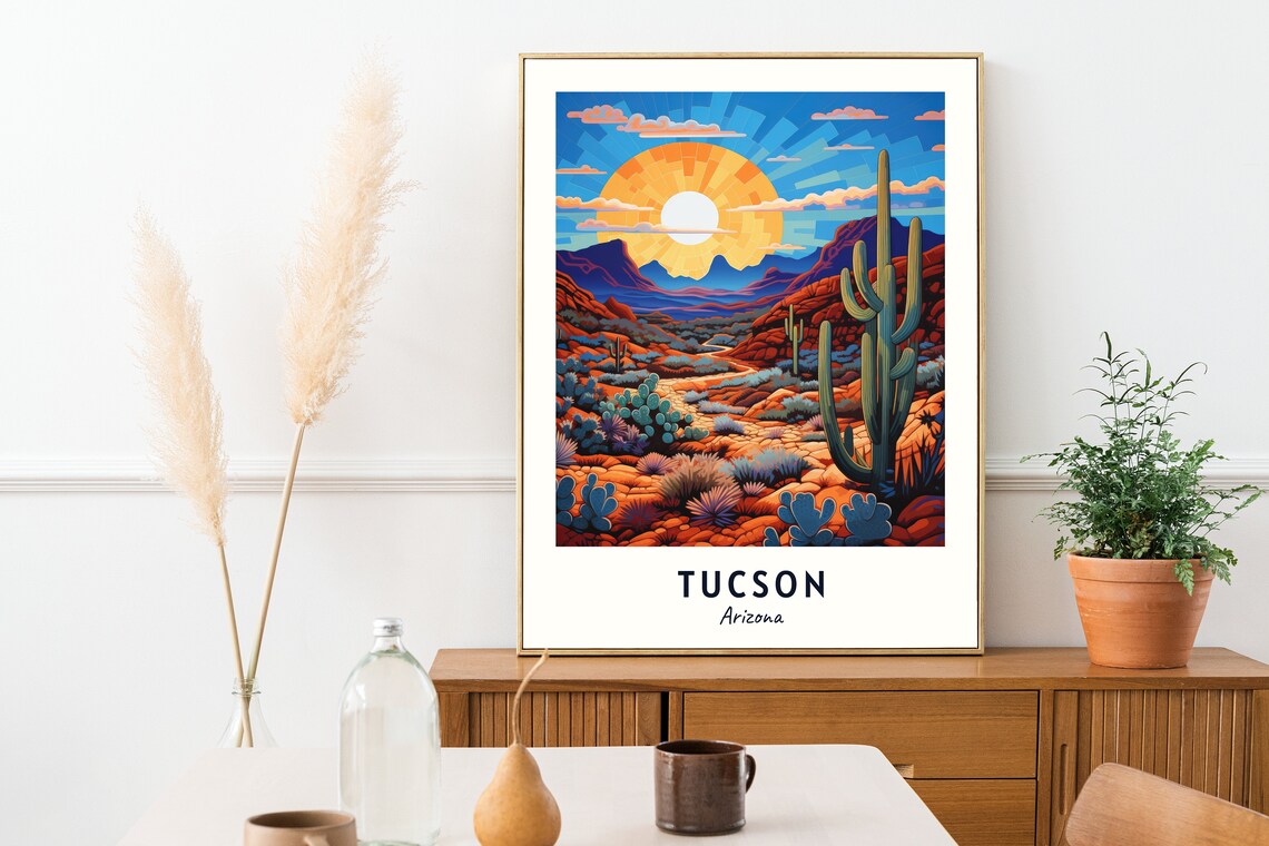 Tucson Arizona Travel Poster, City Gift Print - Image 2