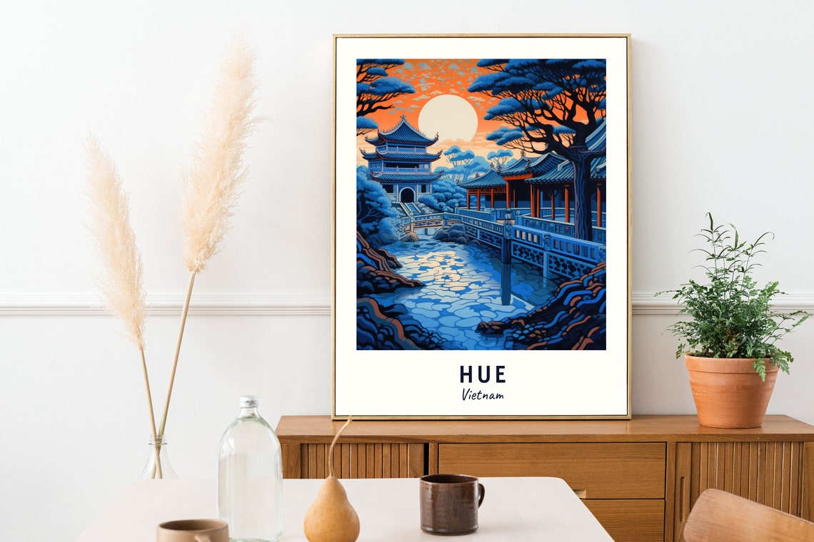 Imperial City Of Hue Travel Print Wall Art Hue Vietnam City Print Imperial City Of Hue Travel Gift Imperial City Of Hue Poster - Image 2