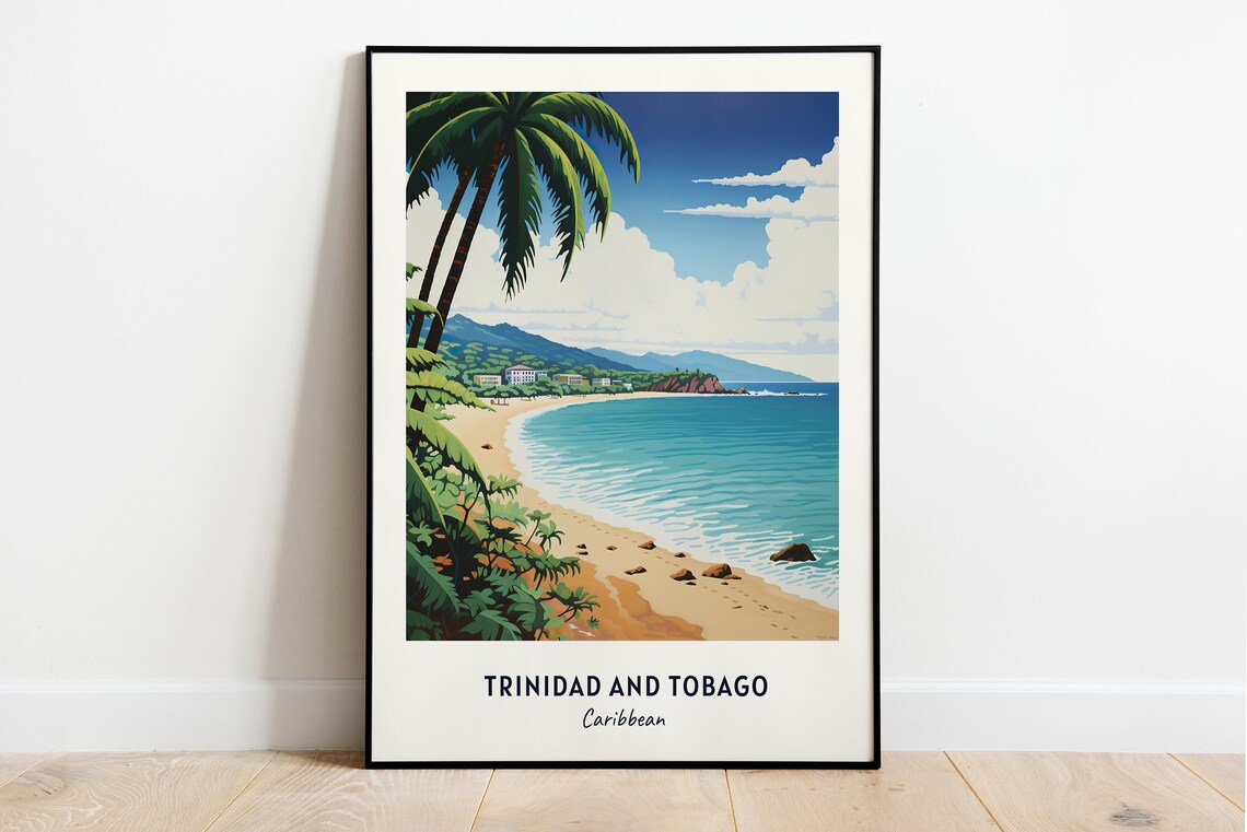 Trinidad Ve Tobago Travel Poster, Caribbean Travel Print