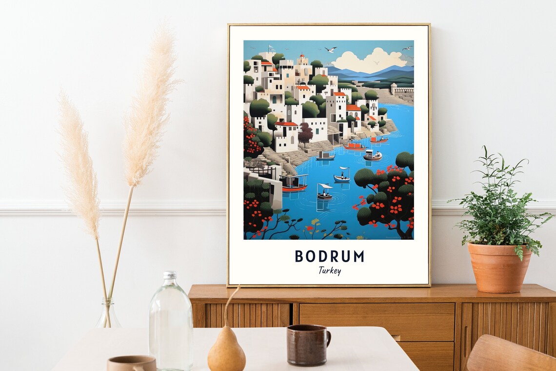 Bodrum Castle Travel Poster, Bodrum Turkey City - Image 2