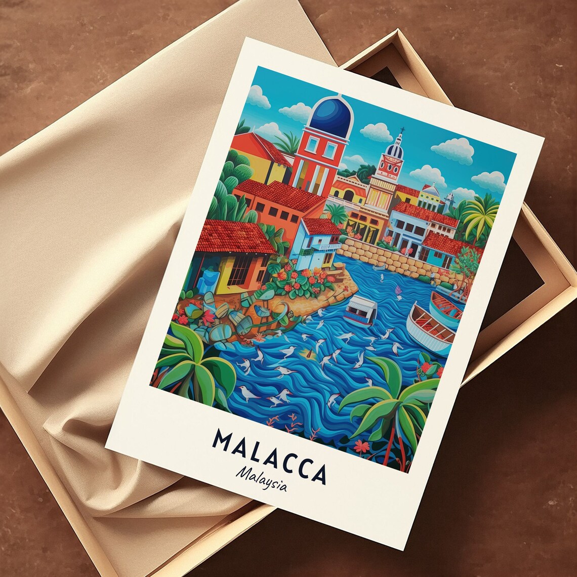 Malacca City UNESCO World Heritage Site Travel Poster - Image 3