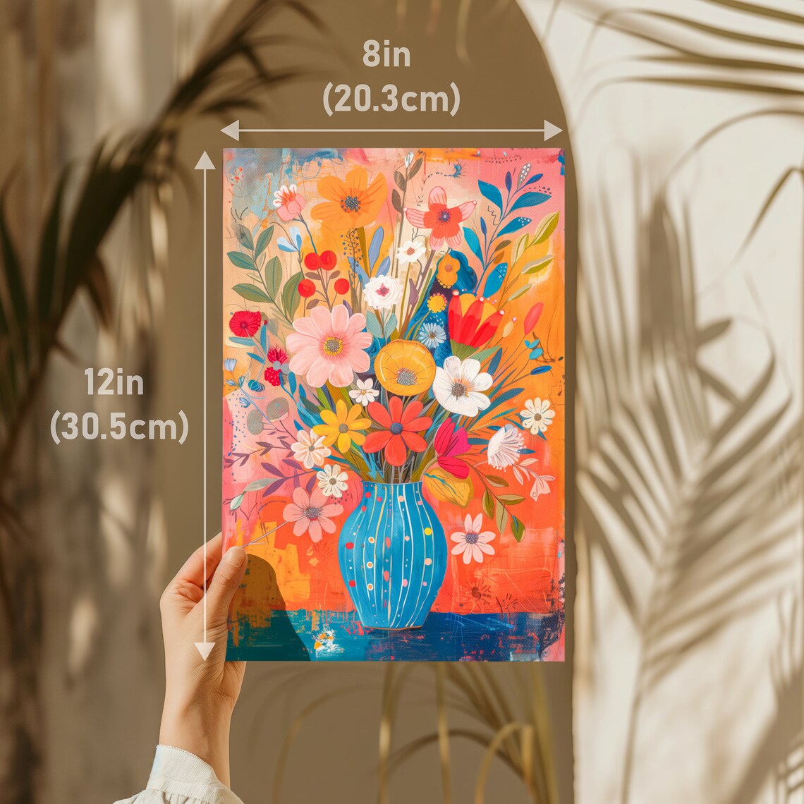 Expressionist Flower Still Life Wall Art Print - Image 2