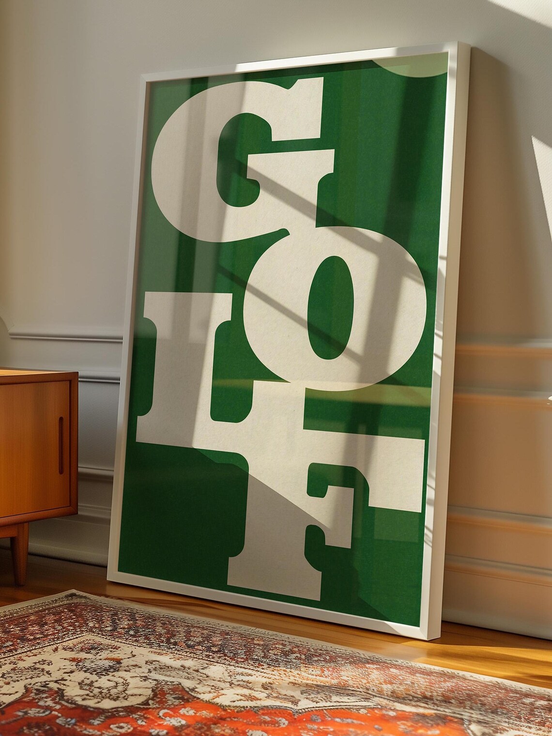 Golf Typography Art Print, Golf Office Wall Decor