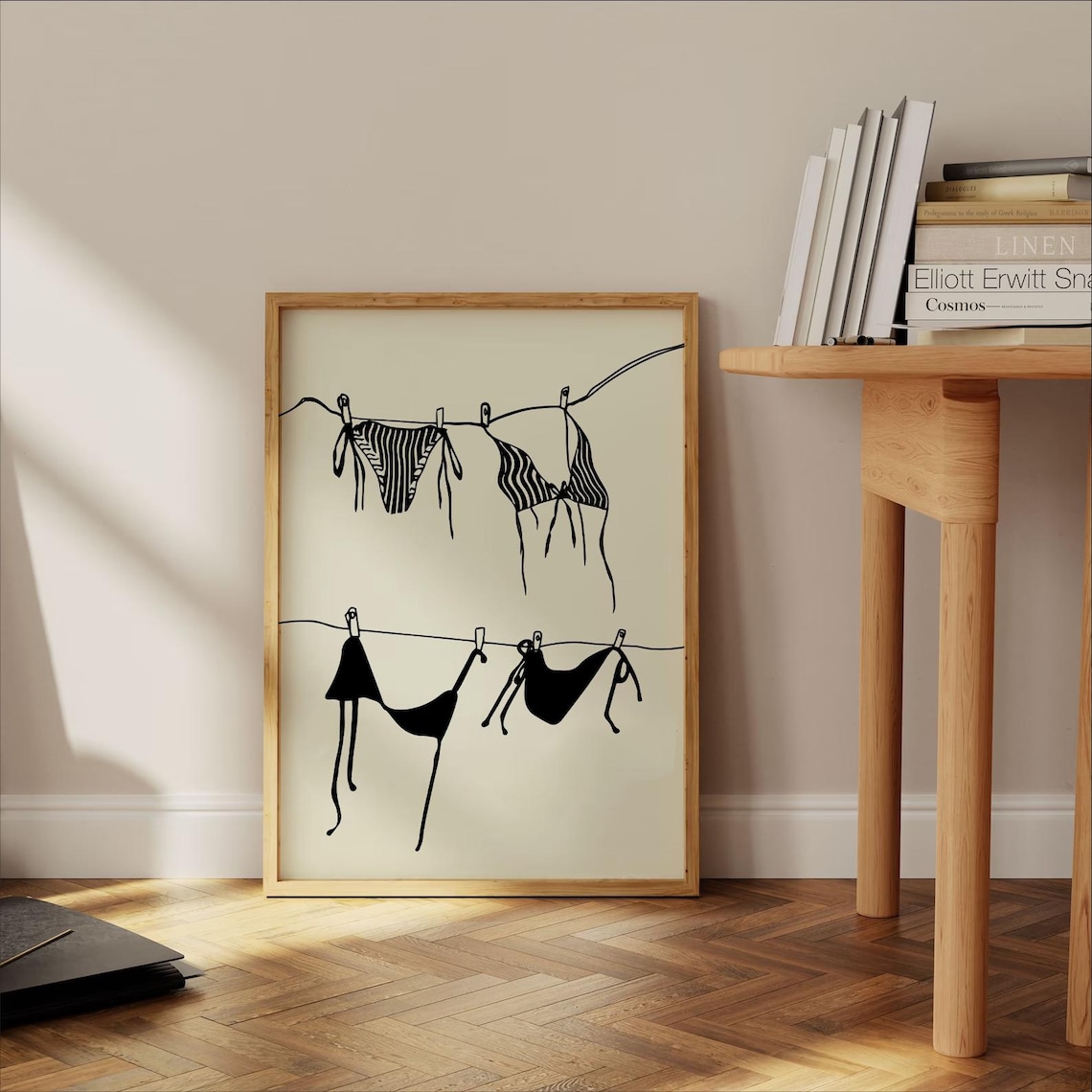 Bikini Girl Laundry Retro Wall Art Print - Image 4