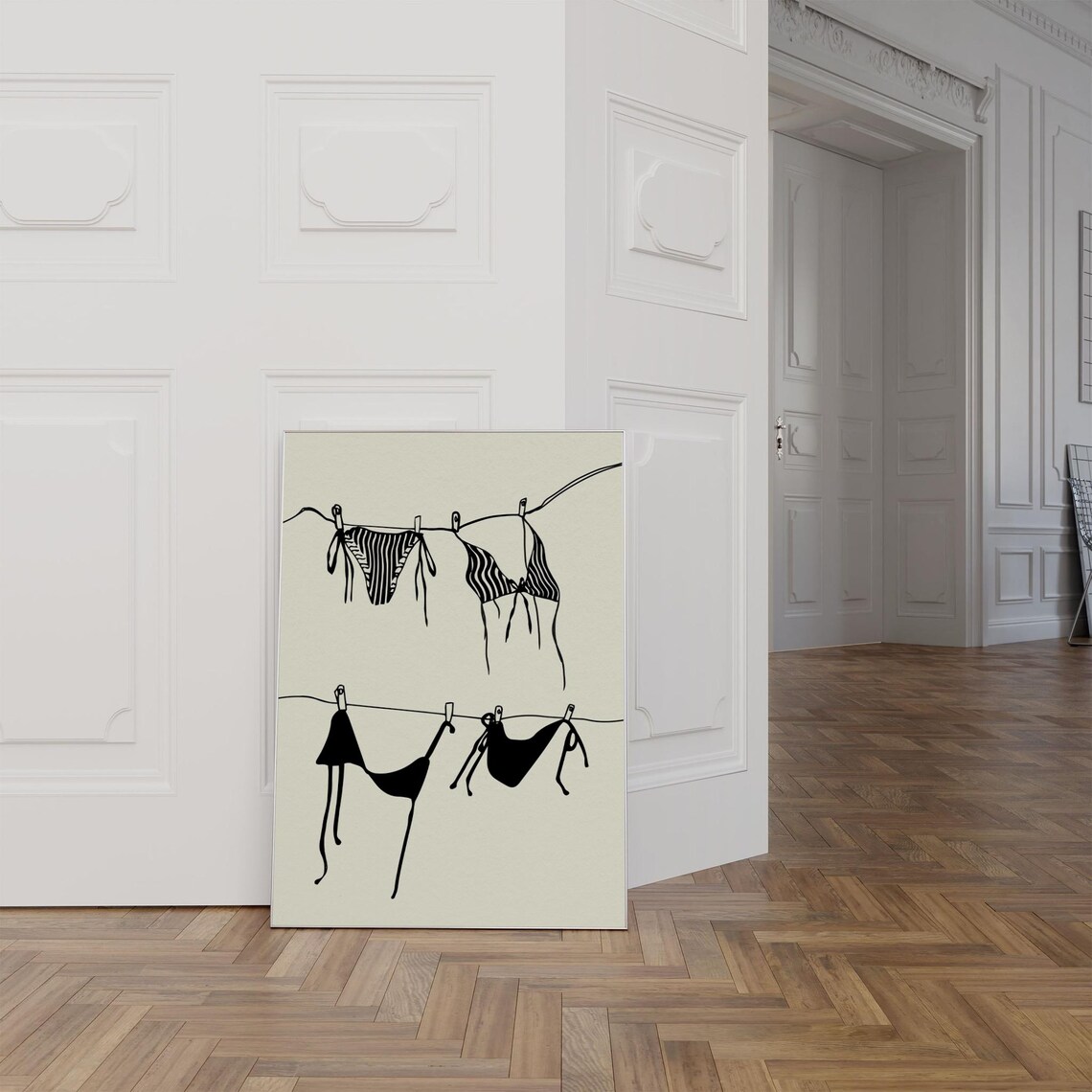 Pair of Bikini Retro Room Decor Art Print - Image 2