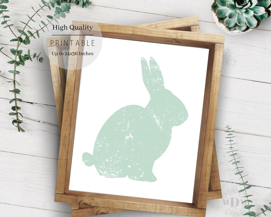 Easter Bunny Art Print, Farmhouse Easter Decor - Image 3