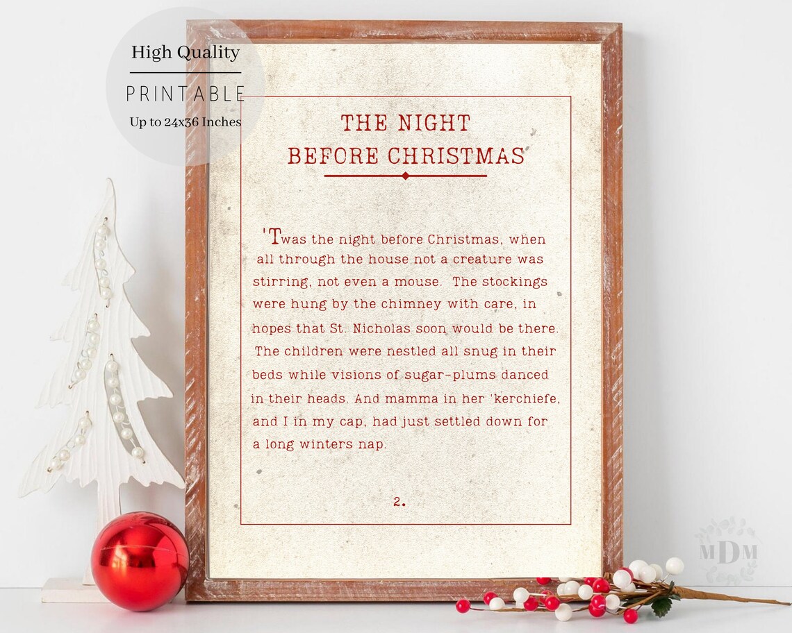 Christmas Twas The Night Before Christmas Poster - Image 5