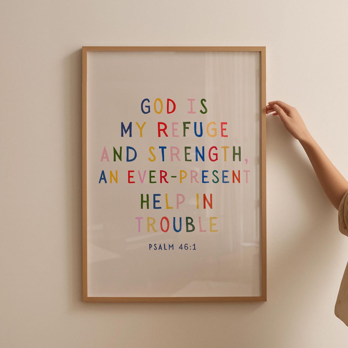 Christian Scripture Wall Art Psalm Bible Verse Christian Poster Wall Decor Faith Art Christian Gift Religious Print - Image 4