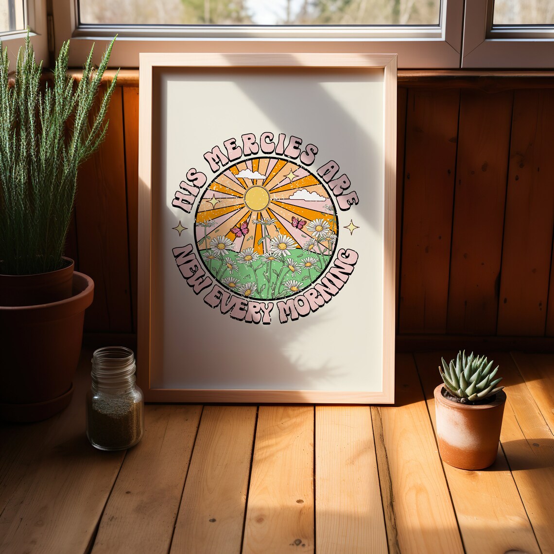 Retro Christian Faith Art Print, Psalms Wall Decor - Image 3