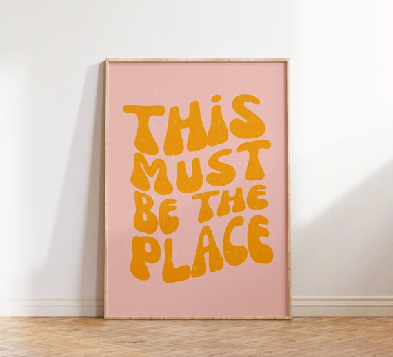 Retro Groovy Wall Print Retro Wall Art Art Orange Poster Wall Decor Inspirational Print Trendy Poster
