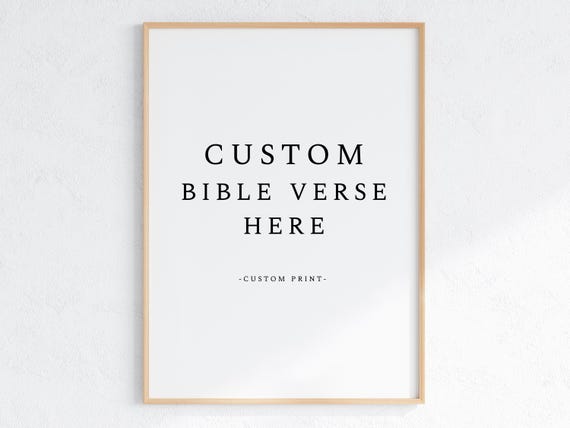 Custom Bible Verse Scripture Poster, Christian Wall Art