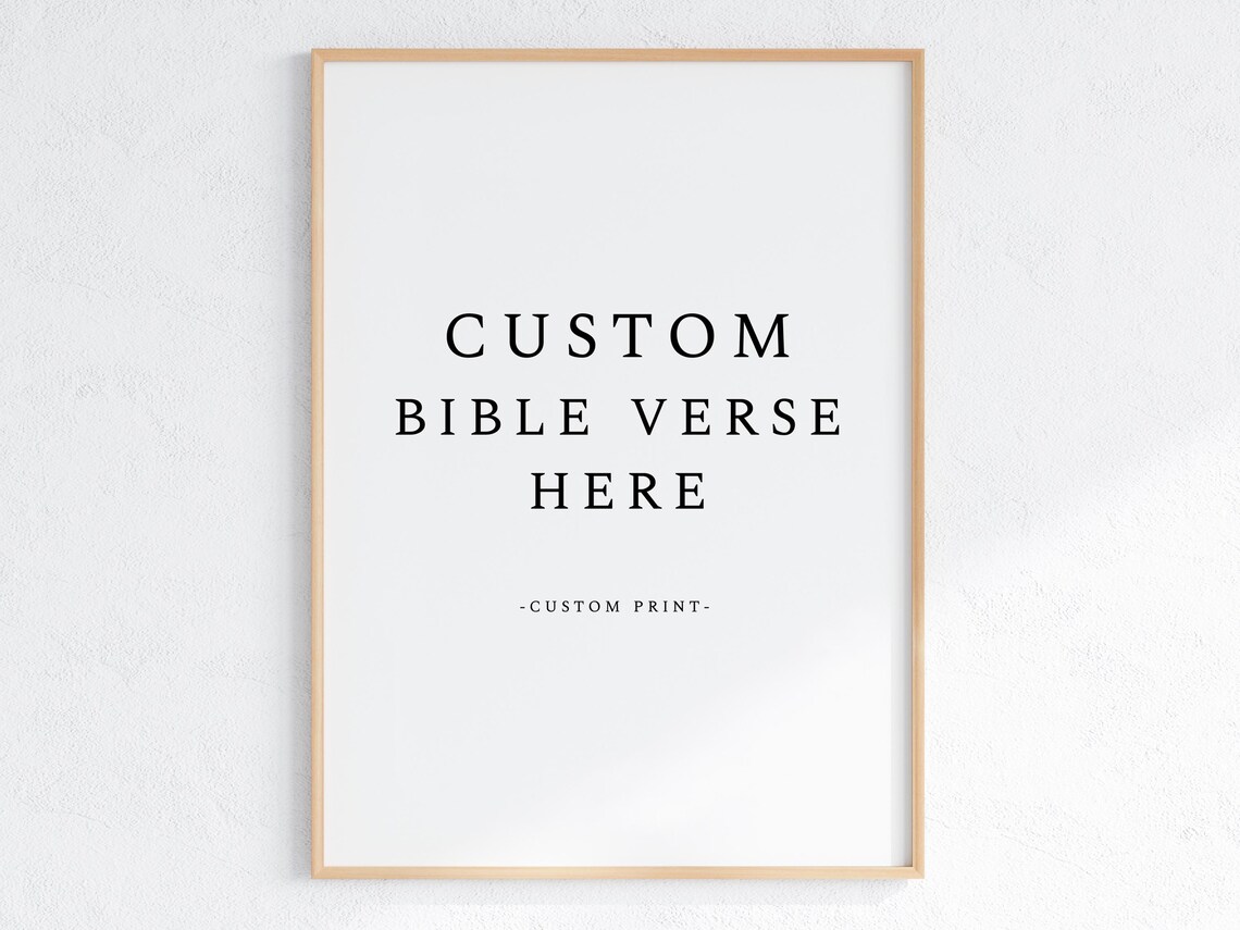 Custom Bible Verse Scripture Poster, Christian Wall Art