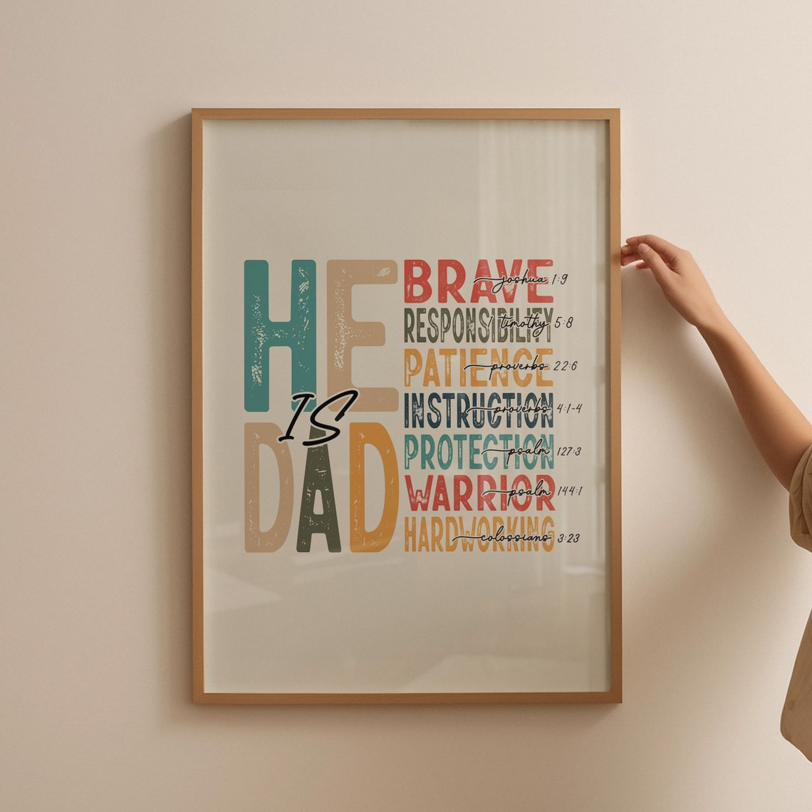 Retro Christian Wall Art Print Bible Scripture Print Christian Poster Religious Poster Wall Decor Christian Gift - Image 4
