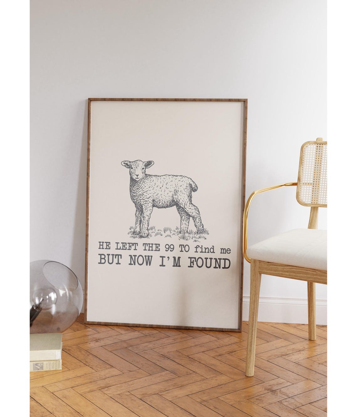 Cute Lamb Christian Wall Print Religious Print Christian Poster Bible Verse Wall Decor Art Christian Gift - Image 4