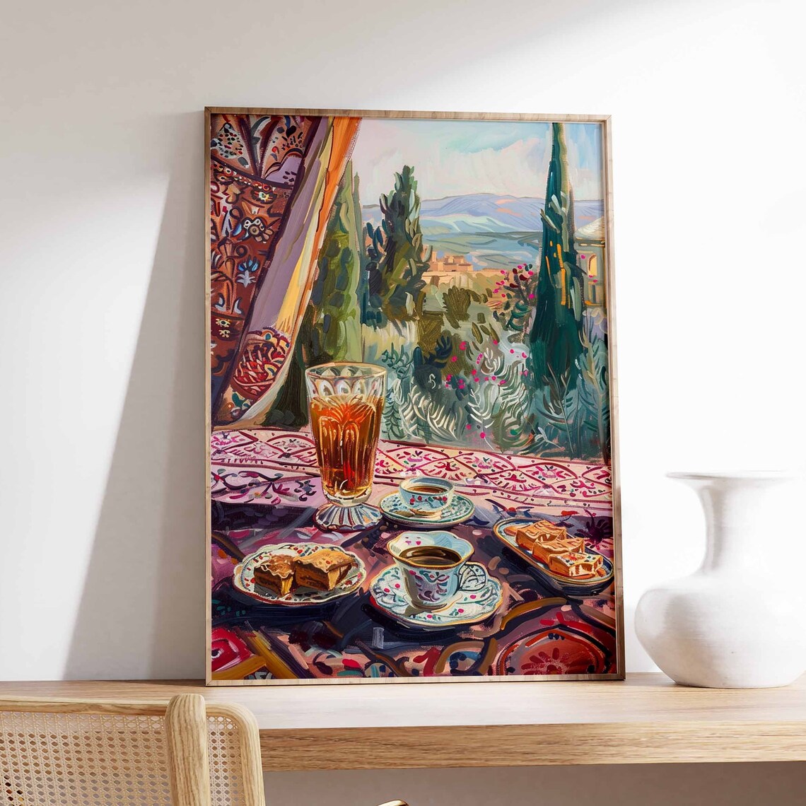Islamic Food and Coffee Poster, Arabic Decor
