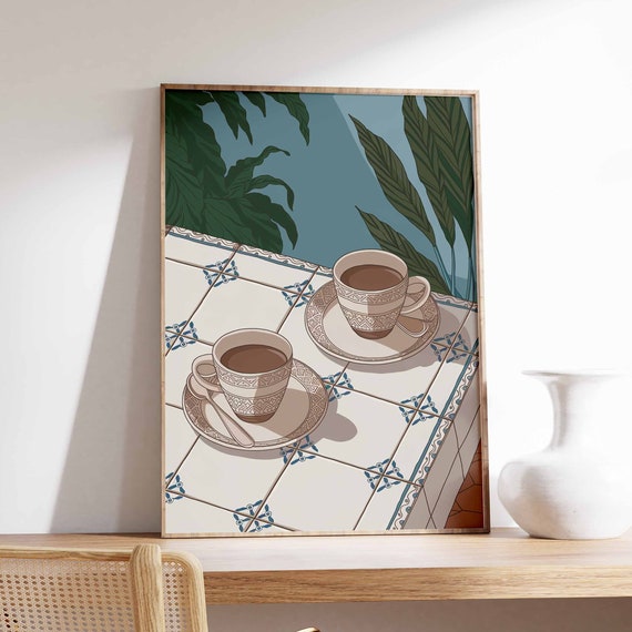 Coffee Poster Italian Food Print Kitchen Decor Retro Coffee Art Vintage Food Art Food And Drink Poster Coffee Print