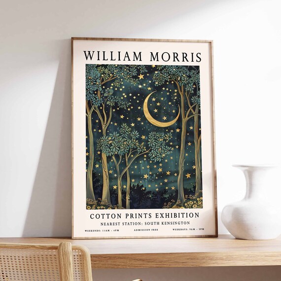 William Morris Moon Botanical Art Print