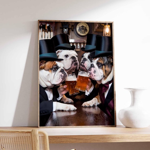 Funny Dog Poster Dog Print Surreal Poster Photographic Art Funny Print Surrealist Art Animal Print Retro Decor Animal Gift