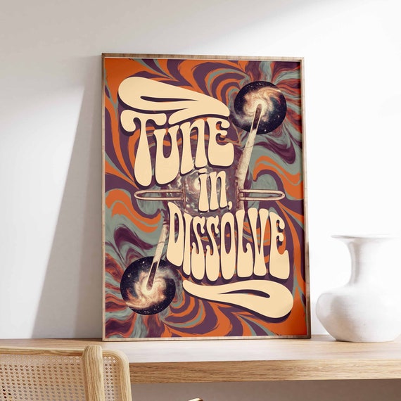 Affirmation Poster 70s Poster Retro Wall Art Boho Wall Art Hippie Print Spiritual Poster Vintage Poster Psychedelic Decor Groovy Art