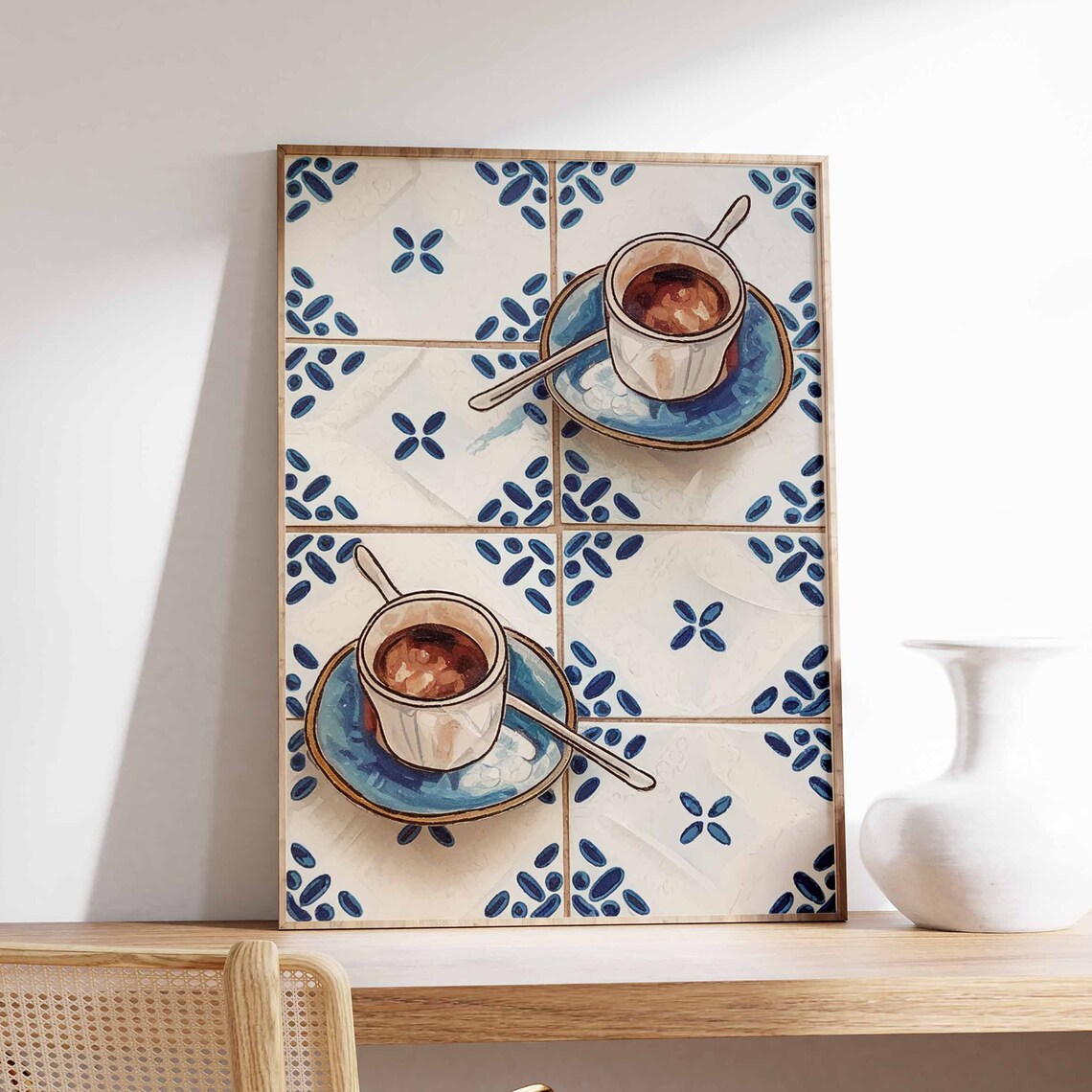 Coffee Poster, Vintage Italian Kitchen Art Print