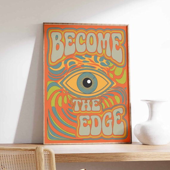 Affirmation Poster 70s Poster Retro Wall Art Boho Wall Art Hippie Print Spiritual Poster Vintage Poster Psychedelic Decor Groovy Art