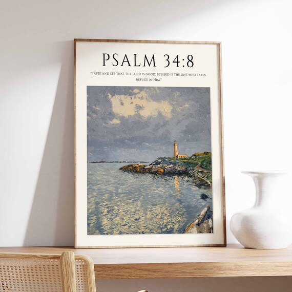 Bible Verse Poster Bible Art Monet Poster Christian Gift Christian Decor Christian Poster Floral Print Botanical Wall Art Floral Art