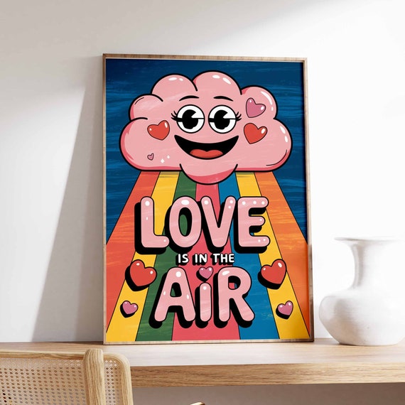 Affirmation Poster 70s Poster Retro Wall Art Boho Wall Art Hippie Print Spiritual Poster Vintage Poster Psychedelic Decor Groovy Art