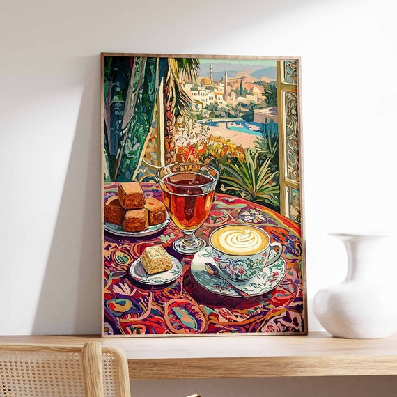 Islamic Food Poster Coffee Poster Arabic Decor Persian Wall Art Kitchen Decor Afghan Art Islamic Poster Food Poster Islamic Gift