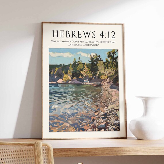 Bible Verse Poster Bible Art Monet Poster Christian Gift Christian Decor Christian Poster Floral Print Botanical Wall Art Floral Art