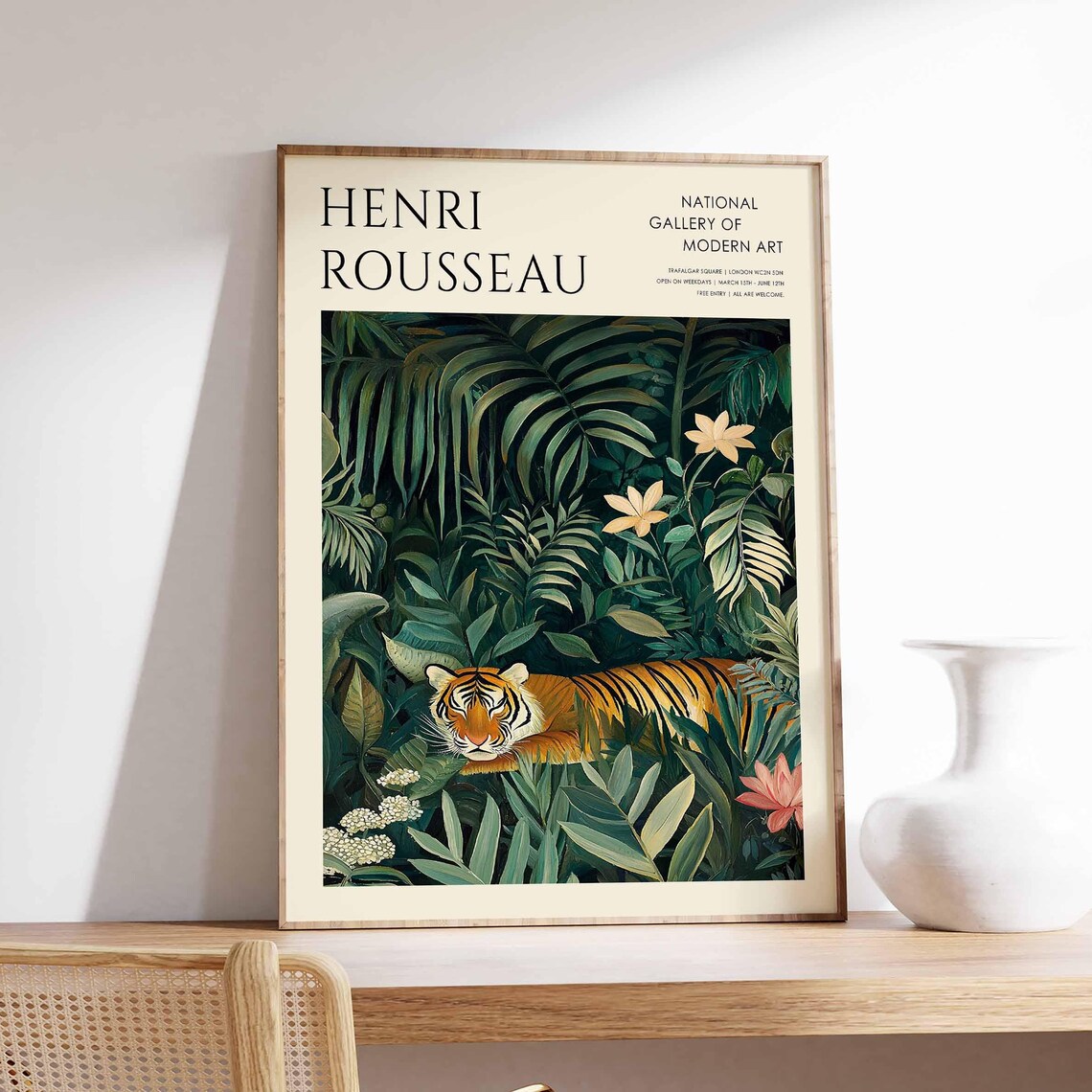 Henri Rousseau Tiger in the Jungle Orchids National Gallery Poster