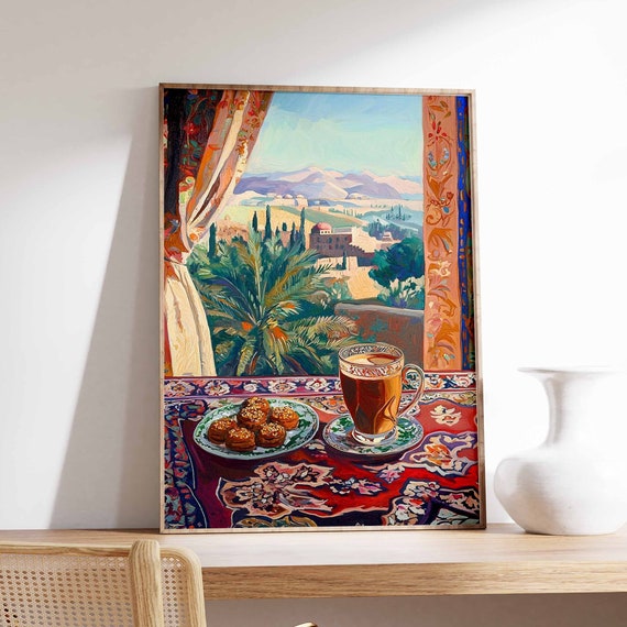 Islamic Food Poster Coffee Poster Arabic Decor Persian Wall Art Kitchen Decor Afghan Art Islamic Poster Food Poster Islamic Gift