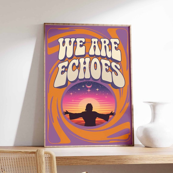 Affirmation Poster 70s Poster Retro Wall Art Boho Wall Art Hippie Print Spiritual Poster Vintage Poster Psychedelic Decor Groovy Art