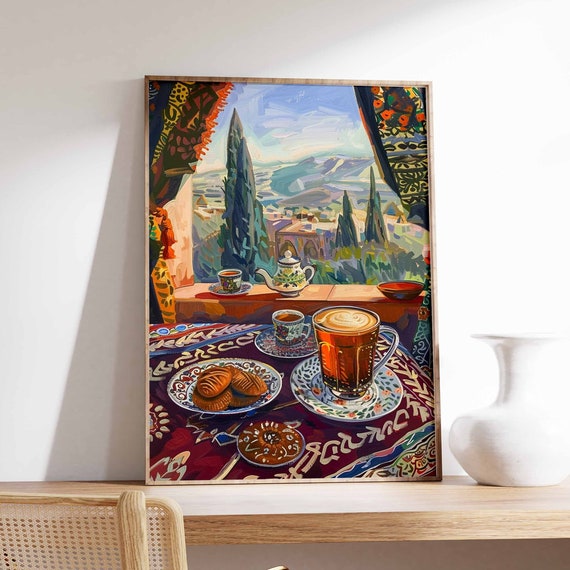 Islamic Food Poster Coffee Poster Arabic Decor Palestine Poster Persian Decor Kitchen Decor Afghan Art Islamic Poster Islamic Gift