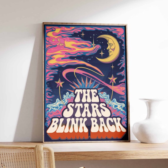 Affirmation Poster 70s Poster Retro Wall Art Boho Wall Art Hippie Print Spiritual Poster Vintage Poster Psychedelic Decor Groovy Art