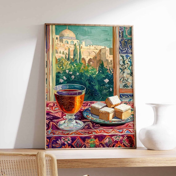 Islamic Food Poster Coffee Poster Arabic Decor Persian Wall Art Kitchen Decor Afghan Art Islamic Poster Food Poster Islamic Gift