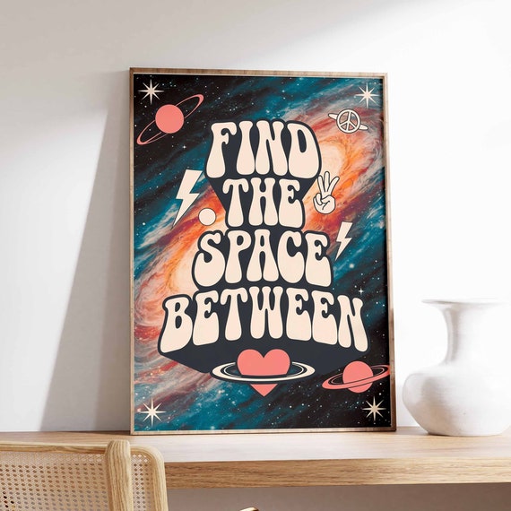 Affirmation Poster 70s Poster Retro Wall Art Boho Wall Art Hippie Print Spiritual Poster Vintage Poster Psychedelic Decor Groovy Art