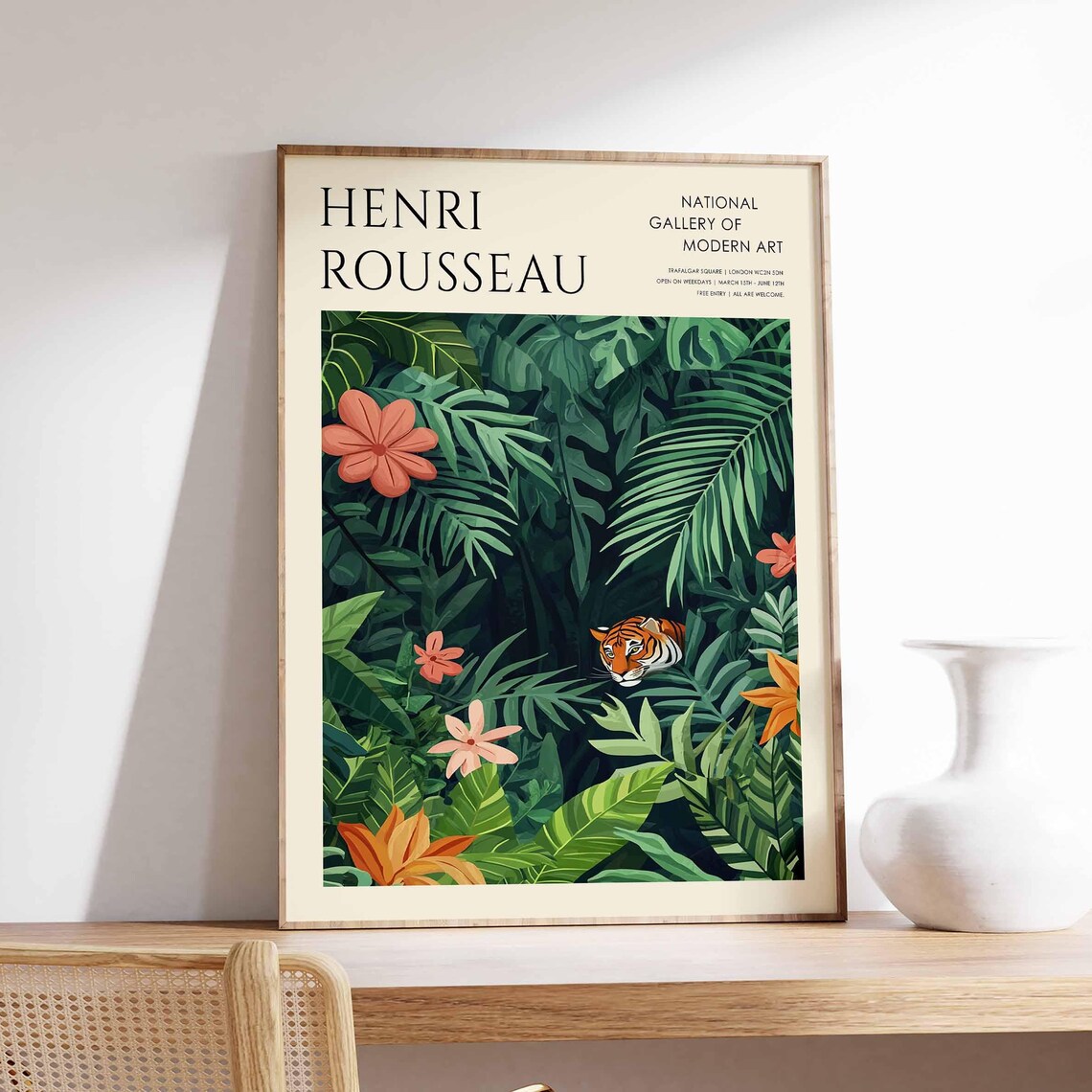 Henri Rousseau Tiger Jungle Tropical Leaves Exhibition Poster - Image 5