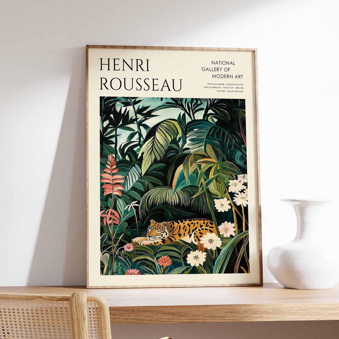 Henri Rousseau Vintage Boho Tropical Poster Print
