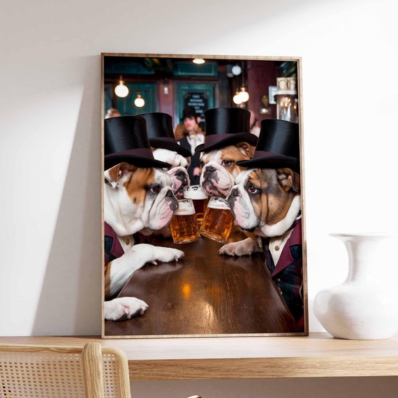 Funny Dog Poster Dog Print Surreal Poster Photographic Art Funny Print Surrealist Art Animal Print Retro Decor Animal Gift