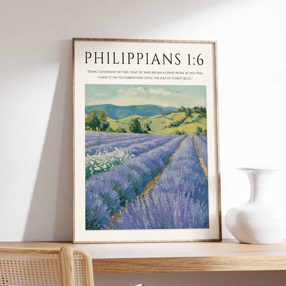 Bible Verse Poster Bible Art Monet Poster Christian Gift Christian Decor Christian Poster Floral Print Botanical Wall Art Floral Art