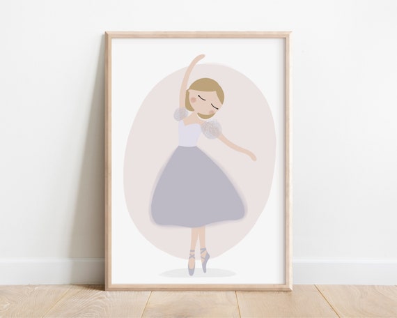 Ballerina Bella Art Print Ballerina Print Ballerina Wall Art Ballerina Illustration Ballerina Art Nursery