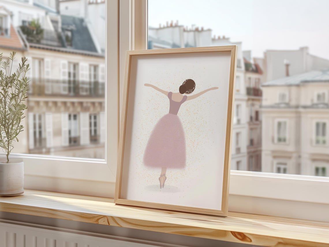 Ballerina Allegra Art Print Ballerina Gifts For Girls Ballerina Illustration Ballet Nursery Art Ballerina Room Decor - Image 3