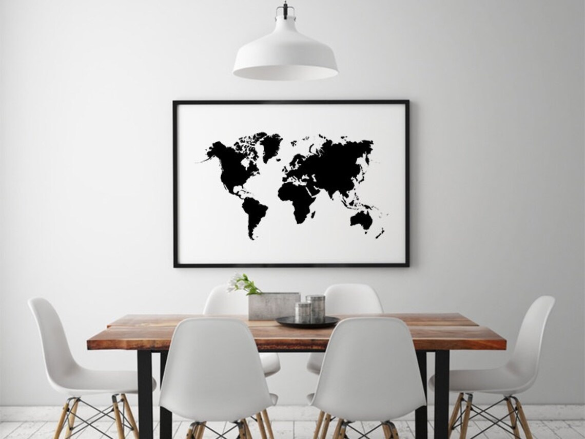 World Map Travel Poster, Large Map Wall Art - Image 2